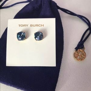 Tory Burch blue crystal studs